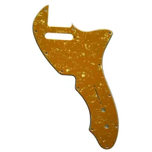 Pleroo Custom Guitar pickgaurd-для Tele 69 Thinline Guitar Pickguard Script Plate, 4 Ply Gloden Pearl