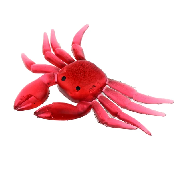 1pcs Small Crab Fake Bait 7g/8cm Soft Red Simulation Soft Road Sub Bait  Accessories Fishing Gear Wholesale - AliExpress