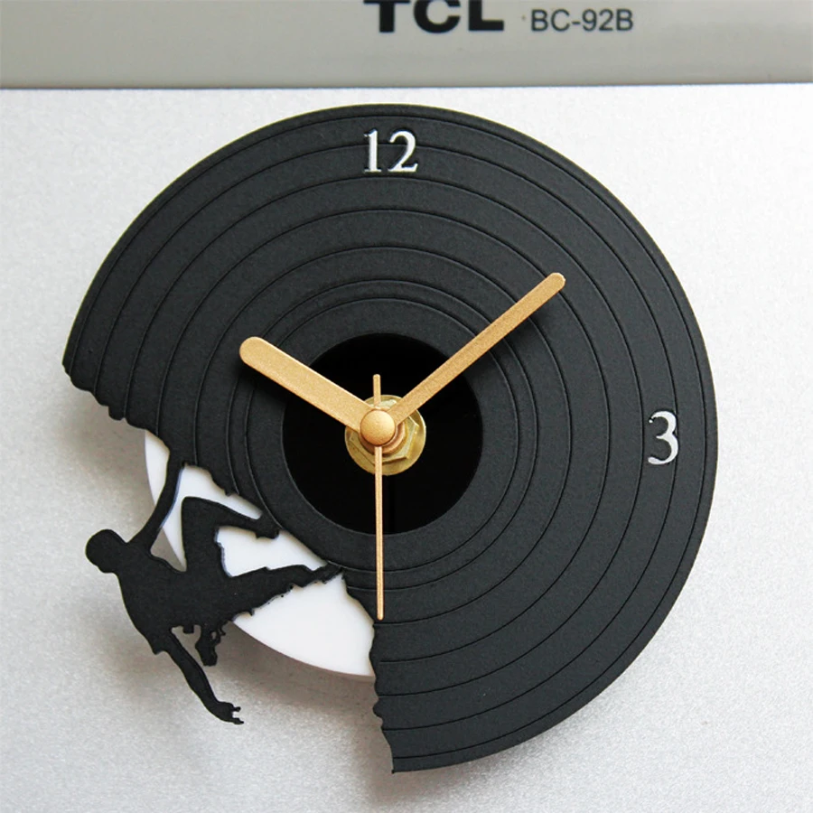 

Fridge Clock Modern Design Vinyl CD Decorative Kitchen Clocks Sports Climbing Refrigerator Magnets Hanging Watch Home Decor