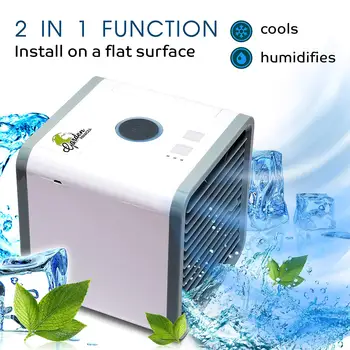 

USB Mini Portable Air Conditioner Humidifier Purifier 7 Colors Light Desktop Air Cooling Fan Air Cooler Fan for Office Home
