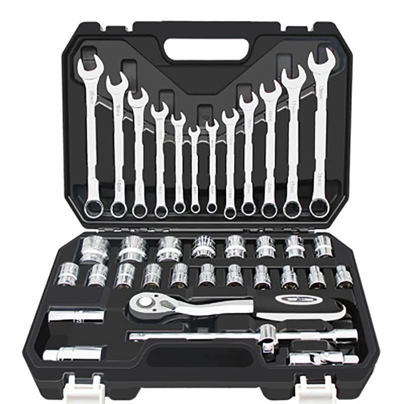 

DOXA 37 in 1 car removal set tools set box Dual use ratchet wrench socket set car service motorist set keys for Hand tool