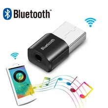 FORNORM Мини Bluetooth аудио приемник стерео портативный 3,5 мм Музыкальный адаптер USB подзарядка для автомобиля беспроводные колонки звук