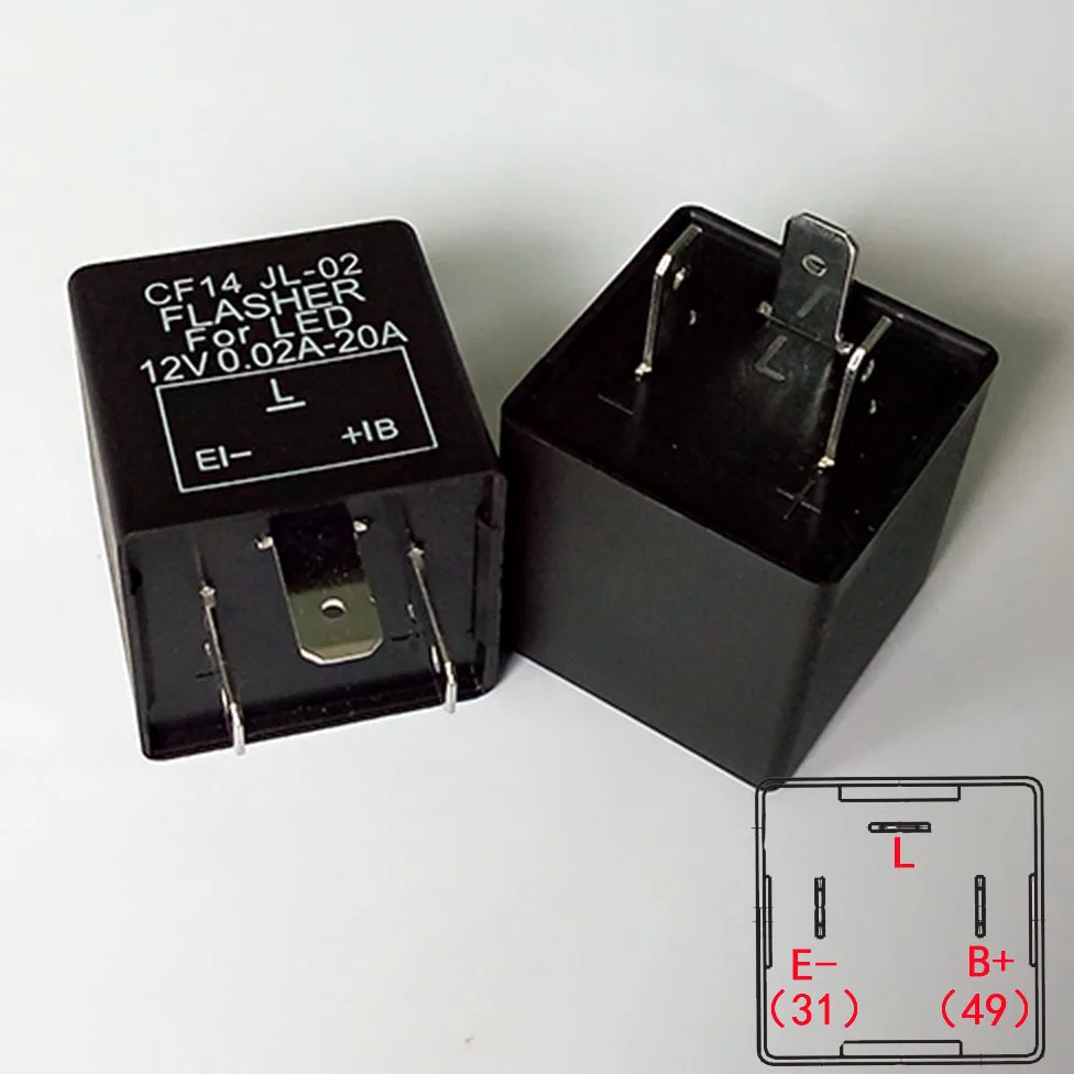 

Variable frequency adjustable steering flasher lamp controller LED special flasher CF 14 JL-02 CF 13 JL-02 1PCS