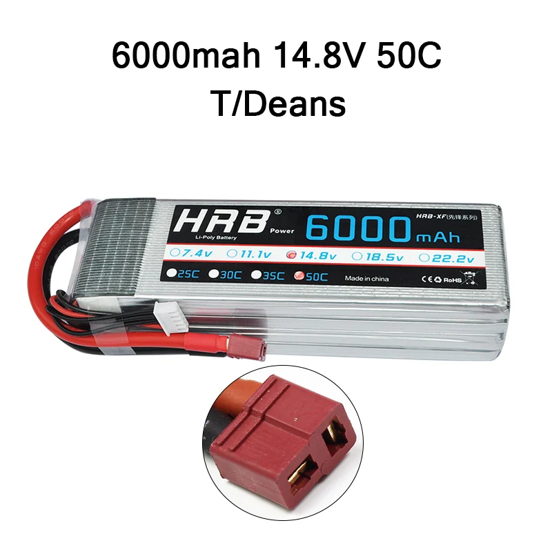4S 6000mah 50C Tplug Распродажа аккумулятор hrb Lipo 2 S 3 S 4S 5S 6 S 7,4 V 11,1 V 14,8 V 1500 mah 2200 mah 3300 mah 4200 mah 5000 mah 5200 mah 6000 mah Батарея - Цвет: 4S 6000mah 50C Tplug