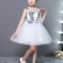 Высококачественное платье ручной работы из тюля с цветочным узором для девочек на свадьбу, кружевное бальное платье, вечерние платья для причастия для девочек, платье для крещения