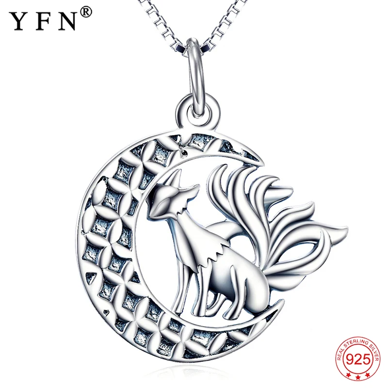 Женское ожерелье из серебра 925 пробы с подвеской в виде лисы|silver jewelry|sterling silver