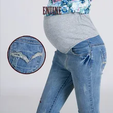 Autumn / Summer 2018 Maternity Plus Size Elastic Waist Maternity Jeans Pants For Pregnancy Clothes For Pregnant Women Legging
