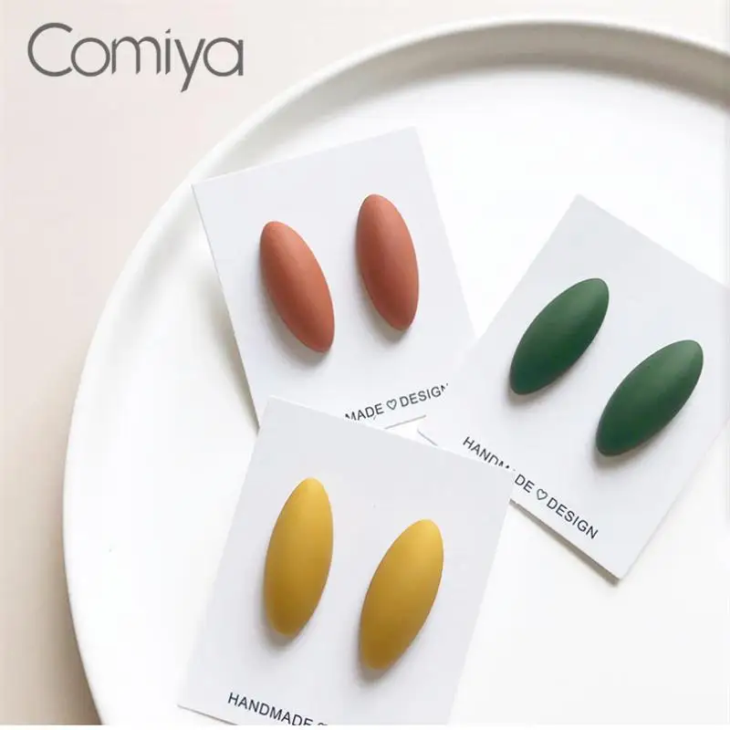 Comiya, серьги-гвоздики для женщин, большие, длинные, персональные, цинковый сплав, амулеты, Винтажные Ювелирные изделия, опт, акриловые милые серьги Brincos