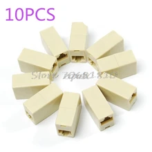 10 шт. RJ45 RJ-45 Ethernet Чистая сети LAN муфта переходник соединения Z17 Прямая поставка