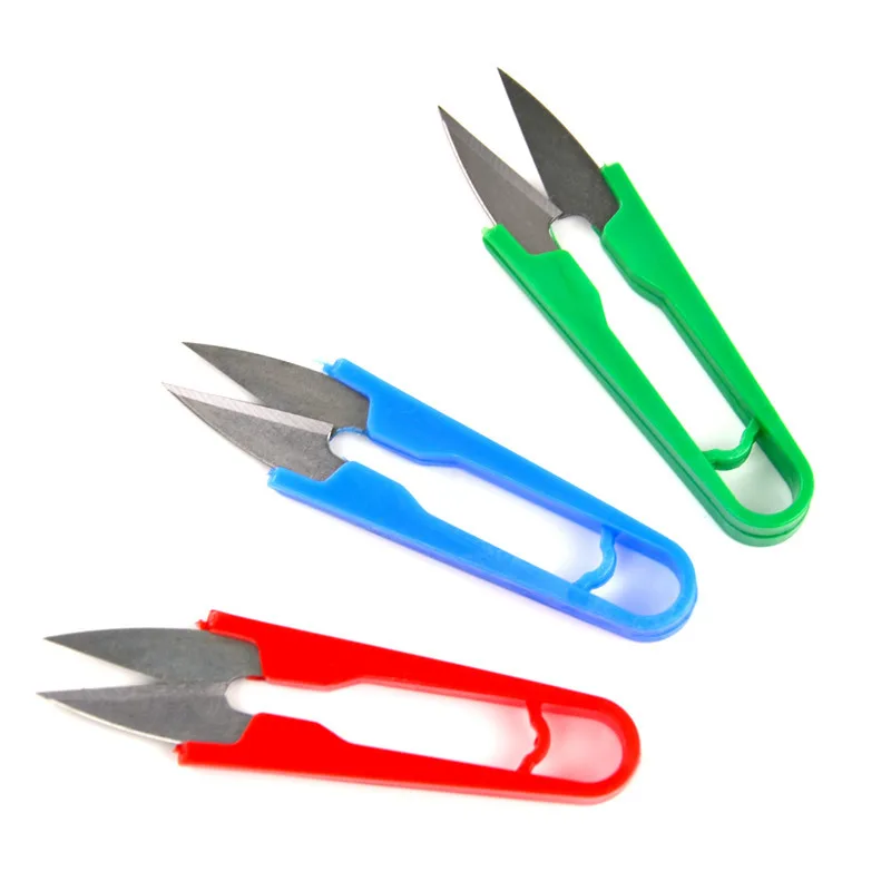 

3PCS Plastic U-shape Cutting Sewing Scissors Shears Cross Stitch Embroidery Tailor's Scissors DIY Tools Accessory Fabric Scissor