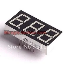 10 шт. LD-5361AG 3 цифры 0.5" Зеленый 7-сегментный светодиодный дисплей общий катод