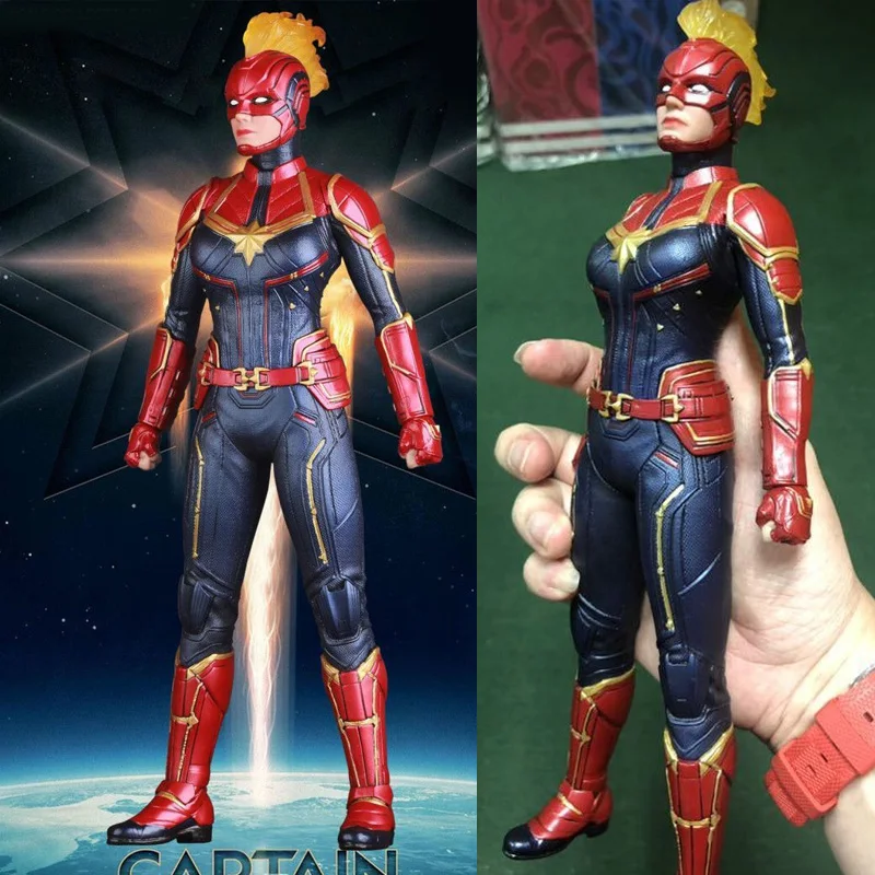 

Marvel Avengers Endgame Super Hero Captain Marvel Statue PVC Action Figure Collectible Model Toy