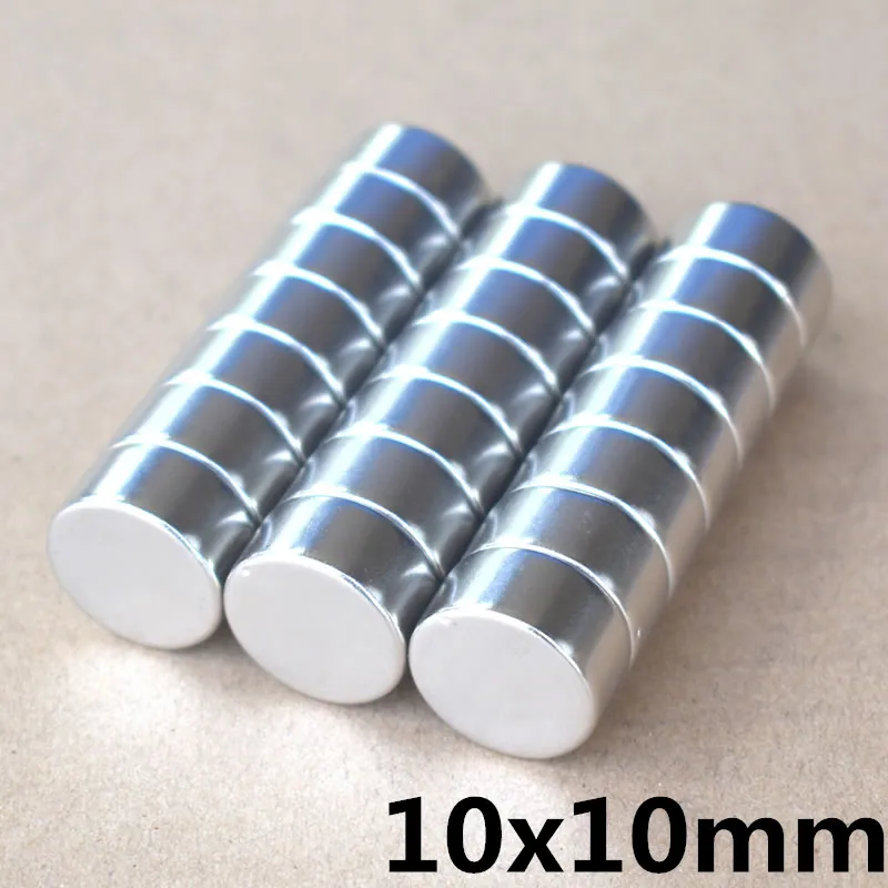 

10pcs 10mm x 10mm Super Strong Round Disc Magnets10*10 10x10 t Small Round Rare Earth Neodymium Magnet good quality magne
