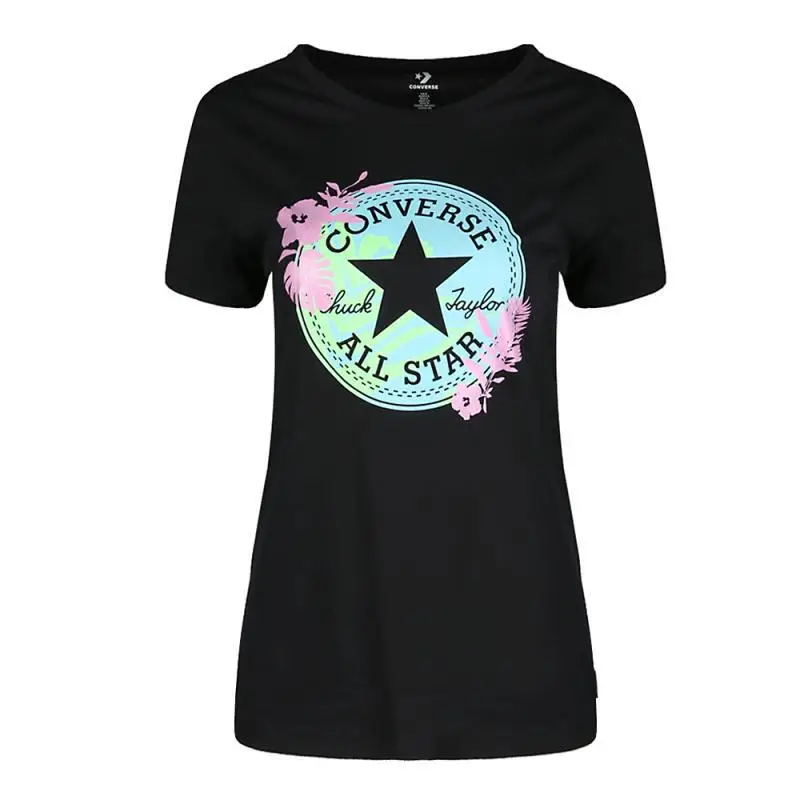 Новое поступление Converse Для женщин футболки с коротким рукавом спортивная - Цвет: 10007535A01