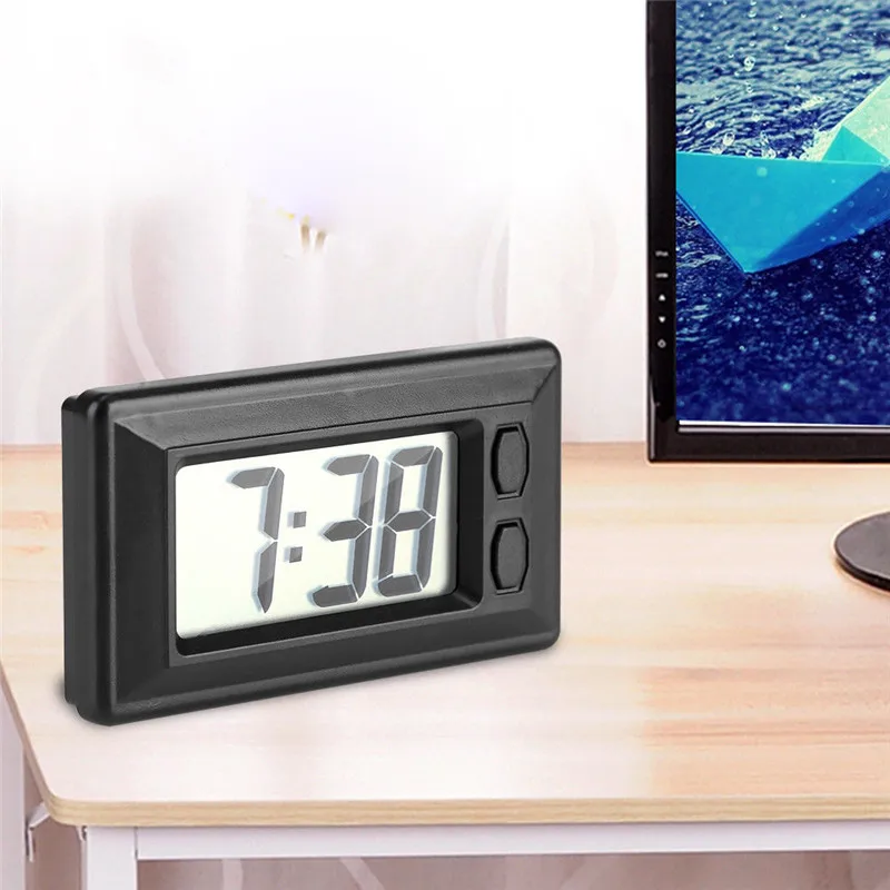 Ultra-thin Time Data LCD Screen Digital Display Superior Quality Convenient Fashion Clock With Calendar For Car Dashboard#291432 Ultra-thin Time Data LCD Screen Digital Display Superior Quality Convenient Fashion Clock With Calendar For Car Dashboard#291432