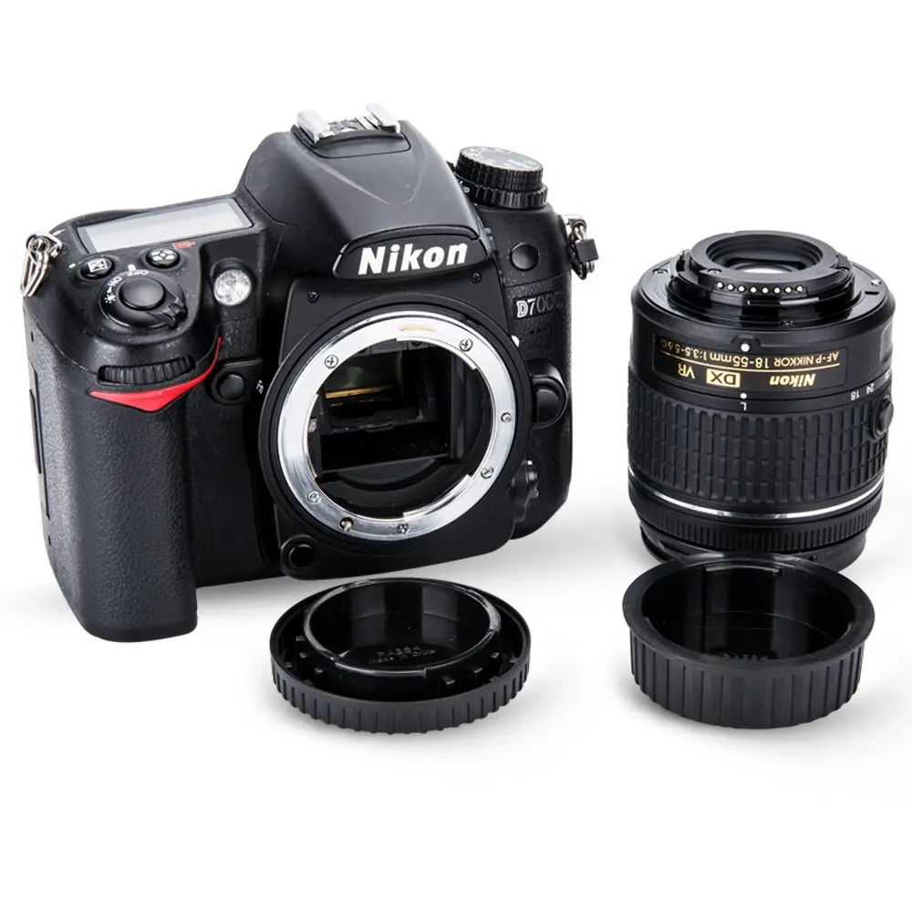Set 2 Tappi Copriobiettivo Posteriore E 2 Tappi Corpo Per Nikon DSLR - Compatibile Con D780, D90, D7500, D7000, D3500 E Obiettivi AF/AF-S/AF-P