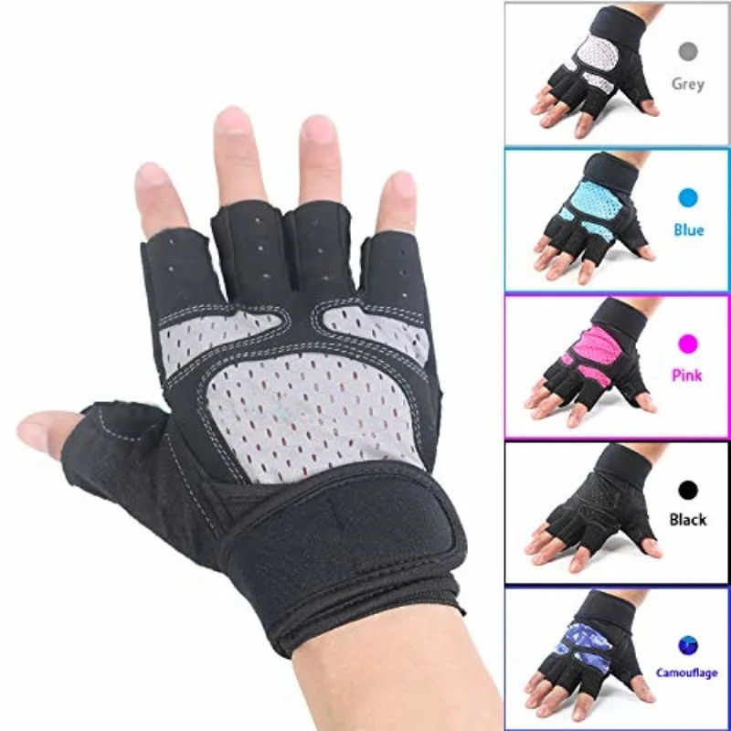 Runature Body Building Gloves Half Finger Sport Training Protection Gloves Non-slip Weight Lifting Exercise Workout Gloves