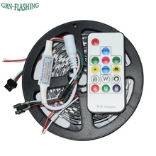 DC5V 5M 30leds/m ws2812b ws2812 Smart LED Strip 5050 dream color Pixel IC Digital individually Addressable led light+controller