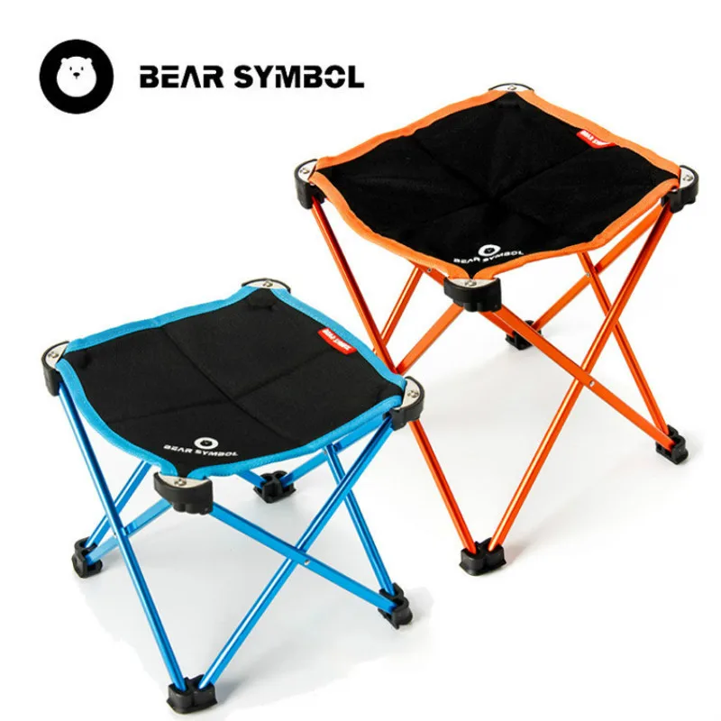 

BEAR SYMBOL Portable Collapsible Chair Fishing Camping BBQ Stool Fold Extended Travel Hiking Seat Garden Office Home Furniture