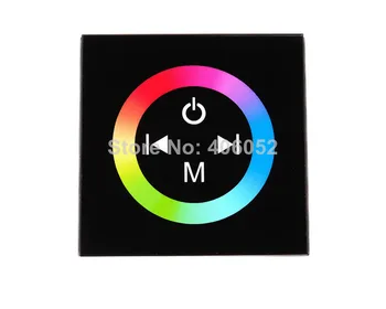 

2014 hot sale real ce 10pcs/lot touch panel rgb full color led controller dc12v -24v 3 channel for strip home lights wall washer