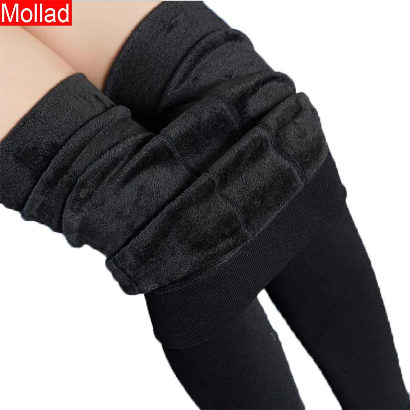 

2018 Plus Velvet Cashmere Leggings Winter Knitted Legging Thick Warm High Elastic Black Color Legging