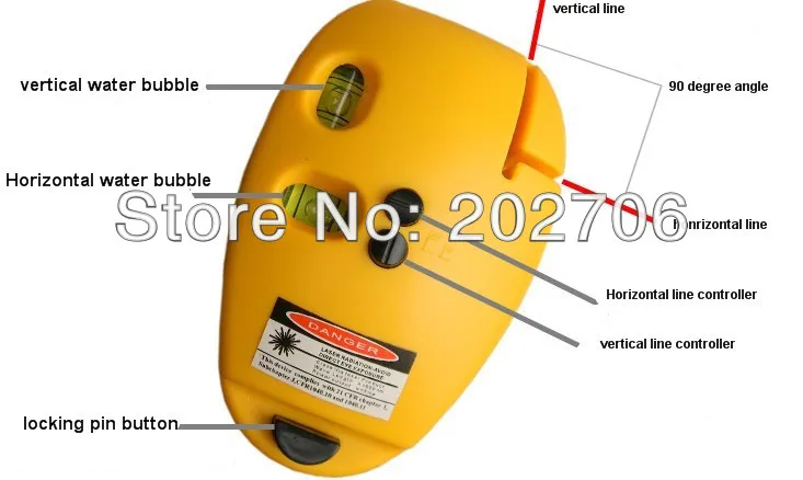 Многоцелевой 2 линии лазерный уровень выравнивание под прямым углом лазерный уровень Инструмент 90 градусов лазерный измерительный мини-лазер с штативом