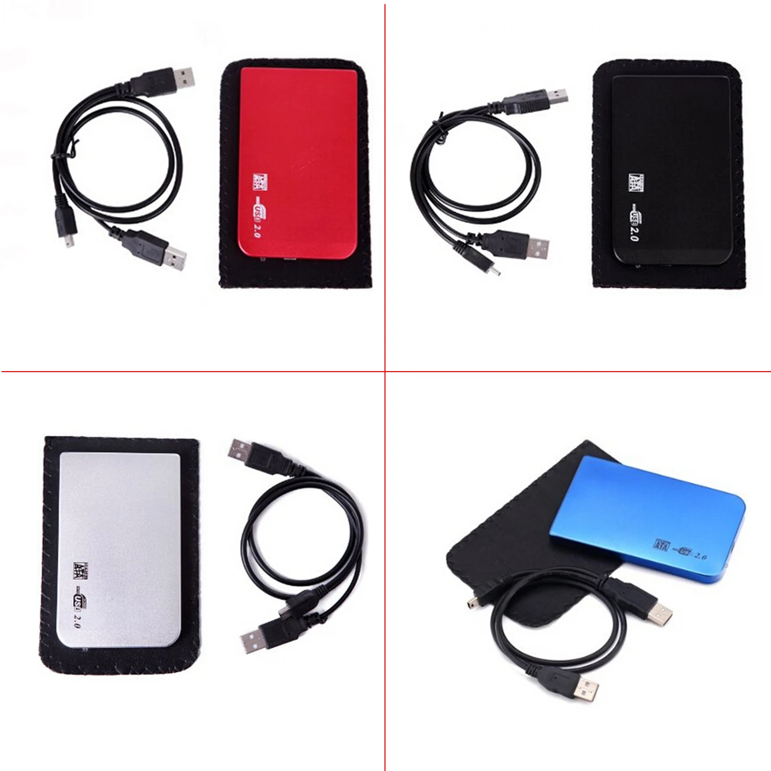 

Shockproof USB 2.0 USB2.0 External SATA HD HDD 2.5 Inch Box Hard Drive Disk Storage Enclosure Case Cover Bag Pouch