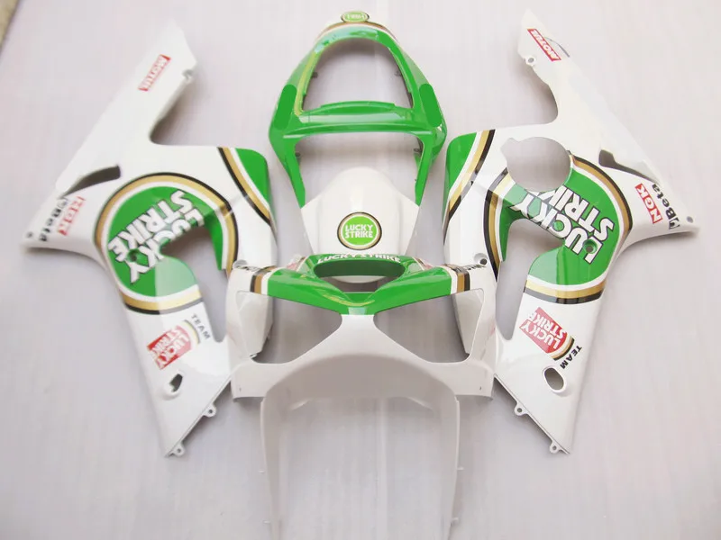 

Injection mold Fairing kit for KAWASAKI ZX6R 636 03 04 ZX 6R 2003 2004 zx6r 03 04 White green Fairings set +7 gifts AQ10