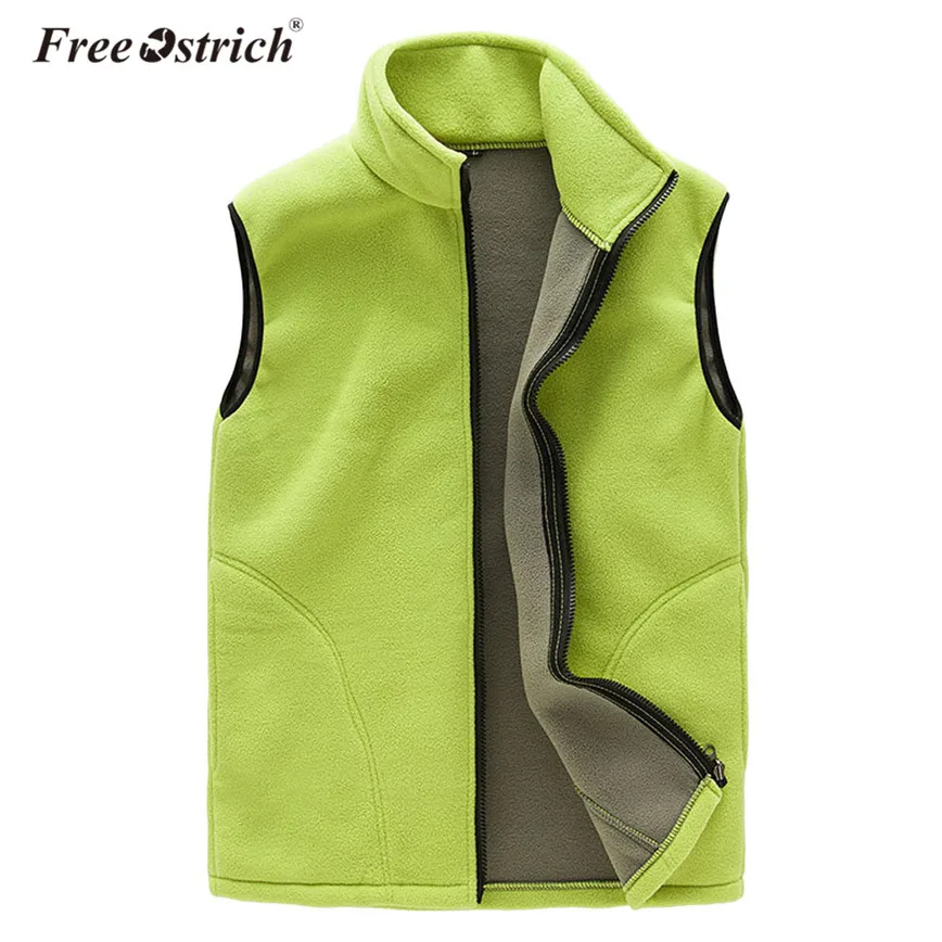 Free Ostrich Vest Women Autumn Winter Warm Solid Casual Fleece Tank Sleeveless Zipper Solid Gilet Chalecos Para Mujer L0140
