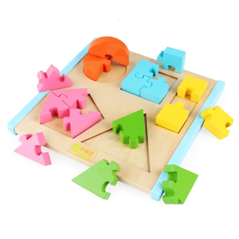  Preschool Board Games Wooden Shape Stitching Learning Board Montessori Early Education Teaching Aid - 32978167389