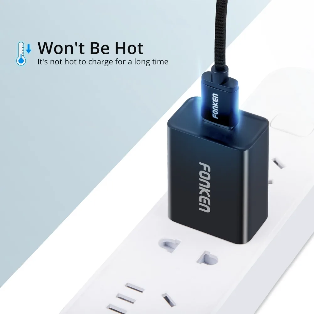 FONKEN 2 в 1 USB кабель Micro usb type C кабель для быстрой зарядки телефона 1 м двойной адаптер Mini USB C зарядка для мобильных телефонов Кабели