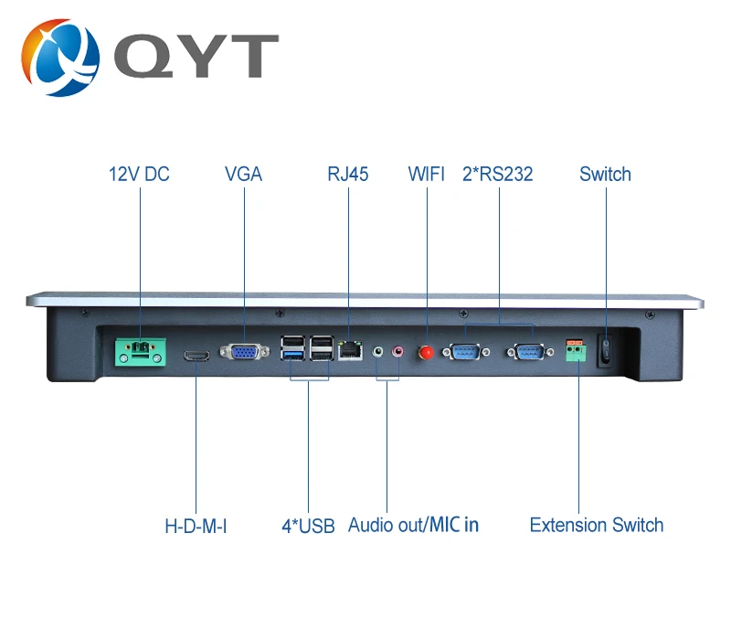 Широкоэкранный 15,6 "Промышленные емкостный Сенсорный экран Панель ПК с Кач-core i5 6200U 2,3 ГГц 4G ОЗУ 32 ГБ SSD