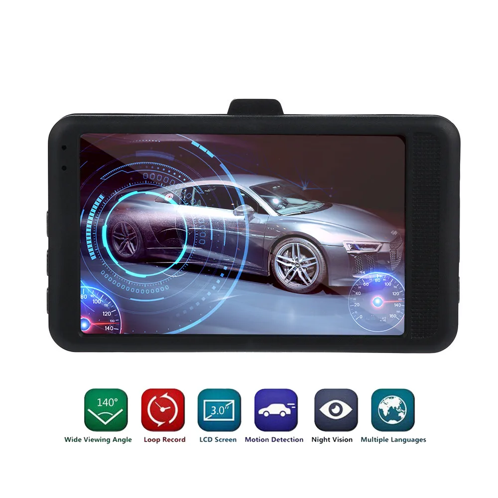 Видеорегистратор с двумя объективами автомобильная камера Full HD 1080P 4 &quotIPS