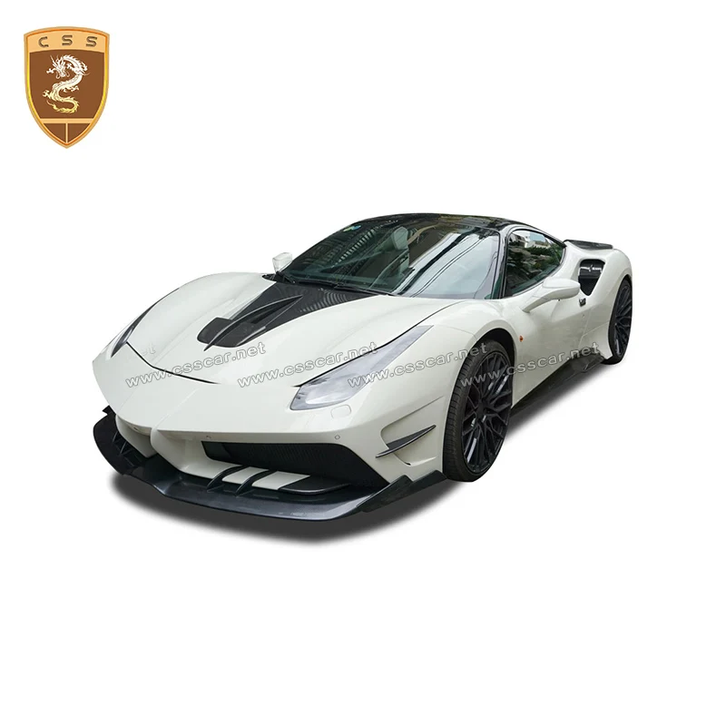 FRP из углеродного волокна капот автомобиля крышки MISA стиль подходит для Ferrari 488 GTB модификация авто части тела Стайлинг