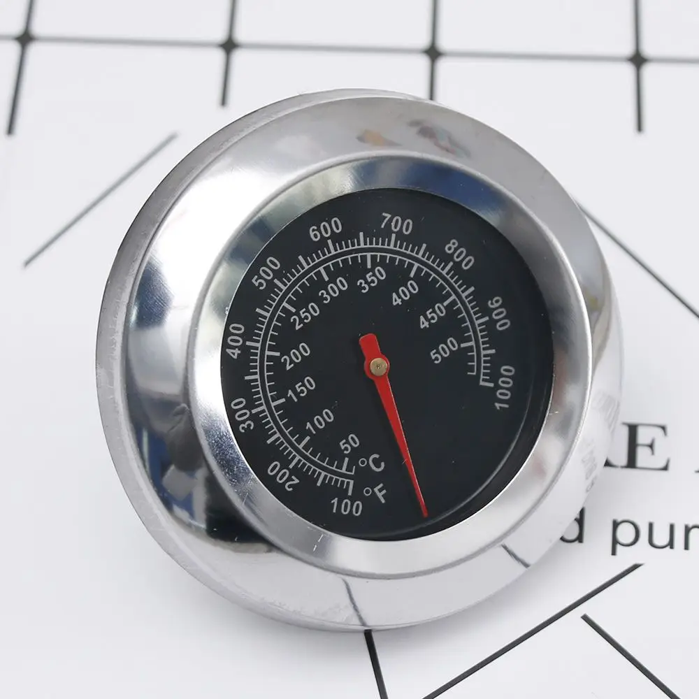 

Outdoor Stainless Steel Display Thermometer Roast Barbecue BBQ Smoker Grill Thermometer Temp Gauge Dia 3"