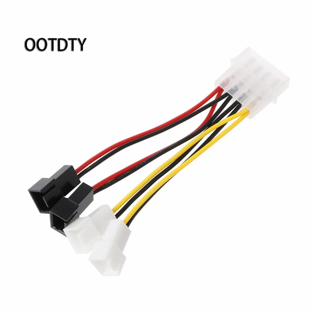 

IDE Molex 4-Pin To 4X 3-Pin TX3 Case Cooling Fan Power Adapter Converter Cable