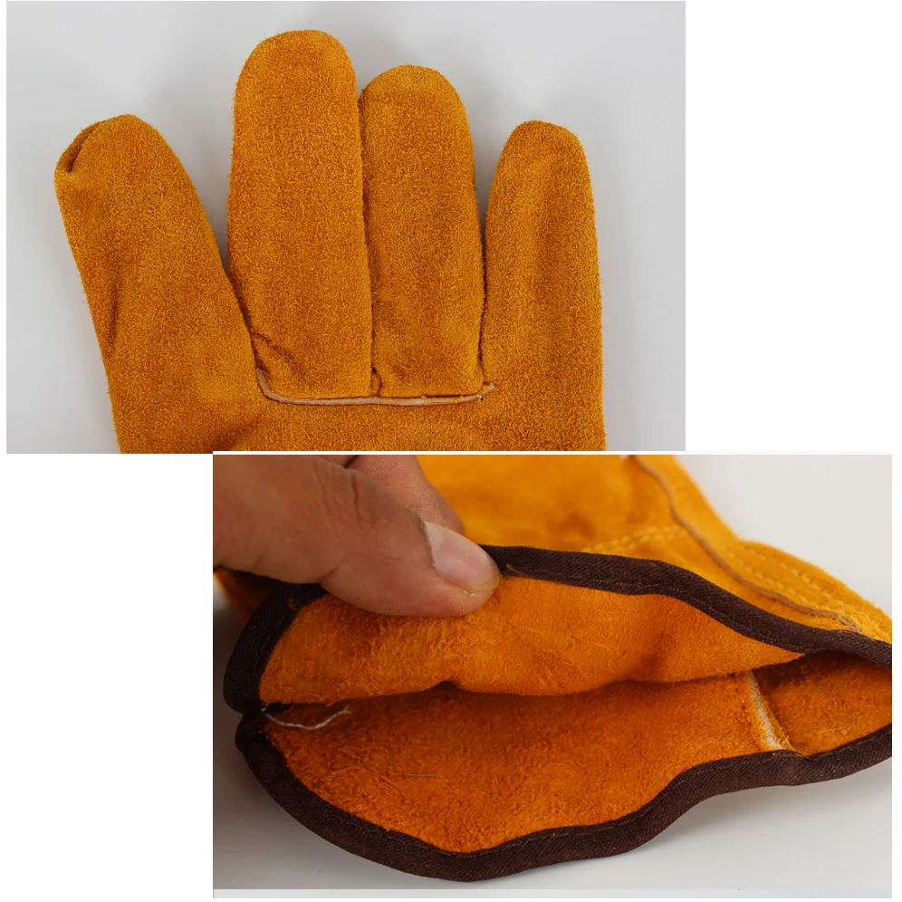 Leather Welding Gloves Anti-Cut Temperature Resistant Fire-Proof Cowhide Material - Image 6
