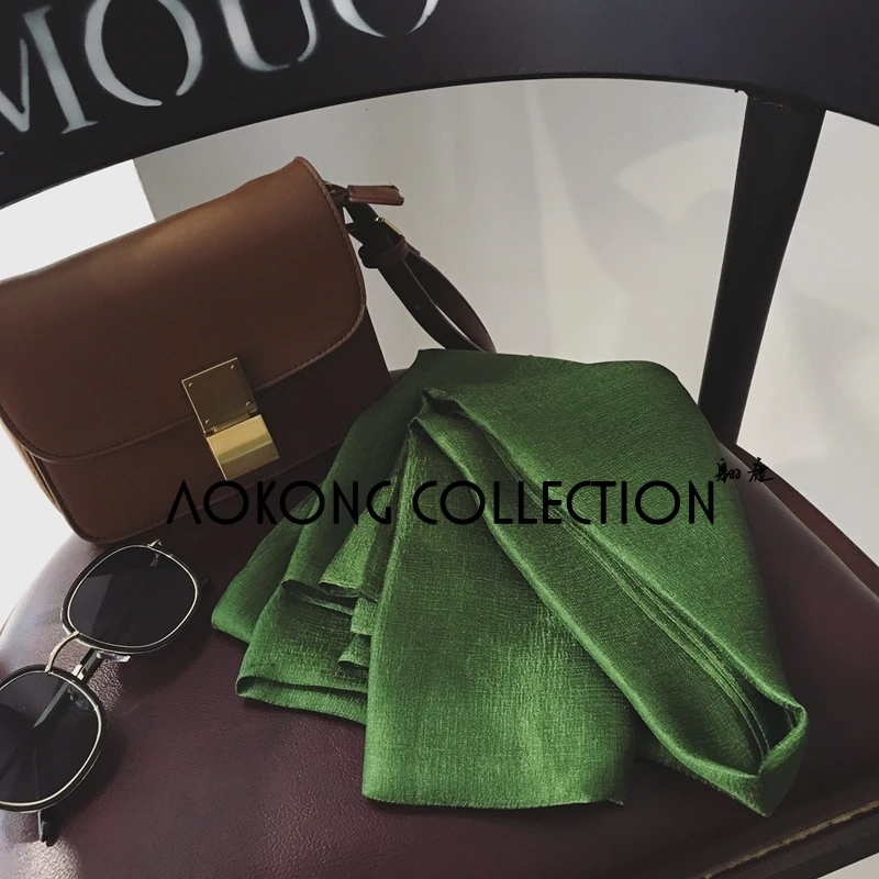 95*180cm New High Quality Soft Silk Linen Shinny Solid Plain Shawls Oversize Muslim Headband Wraps Hijab Scarves 5