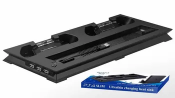 

PS4 Slim Cooling Fan 3 Cooler External Turbo Temperature Control + PS4 Slim Controllers Charger for Playstation 4 Slim Console