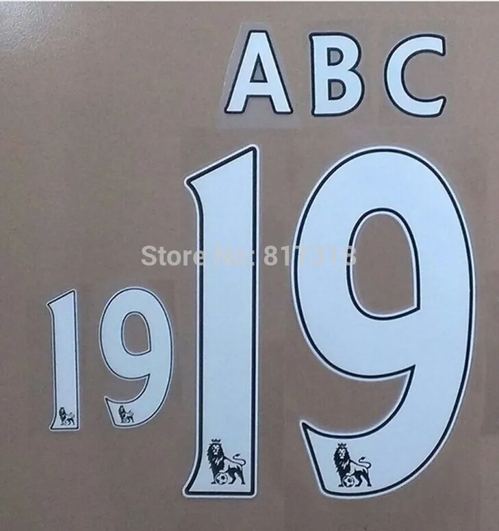 

customize FA League white name numbering nameset soccer patch soccer badge