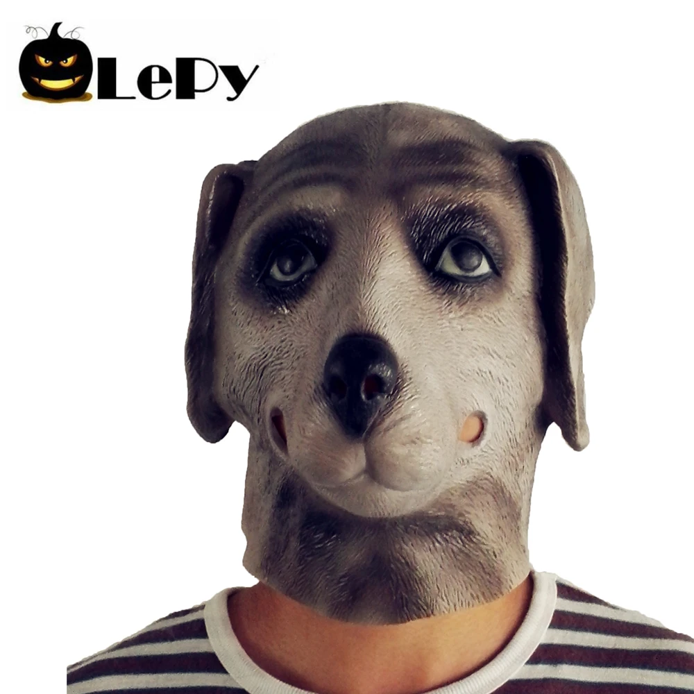 LePy Halloween full head eco friendly Latex animal mask Realistic Dog