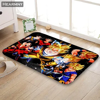 

Customizable Dragon Ball Z Doormat Floor/Bath/Kitchen/Beach Mat Flannel Sponge Fabric 3D Printed Shaggy Decoration For Bedroom
