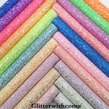 Glitterwishcome 21X29 см A4 размер винил для луков Кристалл Толстый блеск кожа ткань винил для луков, GM128A