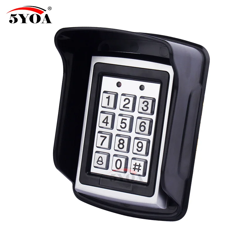 digital door lock Hot Sale Waterproof Metal Rfid Access Control Keypad With 1000 Users+ 10 Key Fobs For RFID Door Access Control System garage remote control Access Control Systems