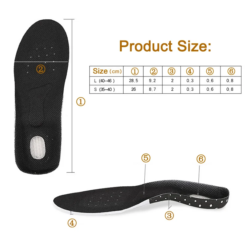 2019 Newly Droppshiping 1 Pair Sole Pad Orthotic Sport Running Insoles Shoe Pad Breathable Arch Support Cushion BFJ55