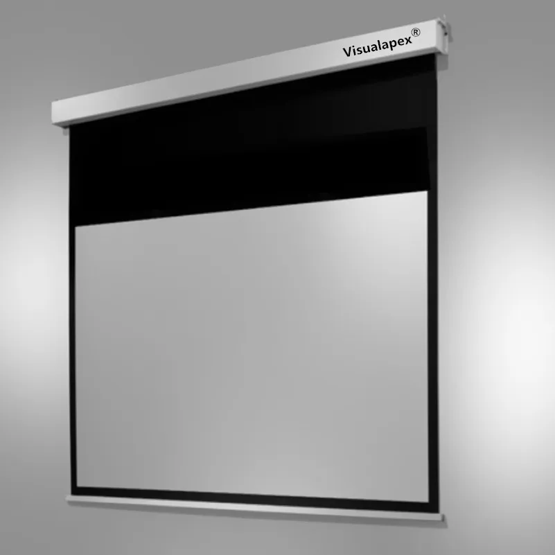 

E4HMWA 16:9 Display Manto Electric Motorized Auto HD Projection Screen,138inch projector screen with Matte White A
