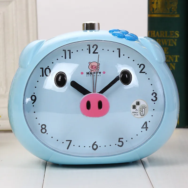 Ночник Reloj часы для детей спящий мультфильм будильник игольчатый динамик свинья