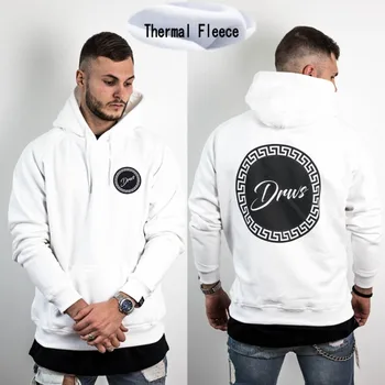 

Fashion Color Hooides Men's Thick Clothes Winter Sweatshirts Men Hip Hop Streetwear Solid Fleece Hoody Man Clothing