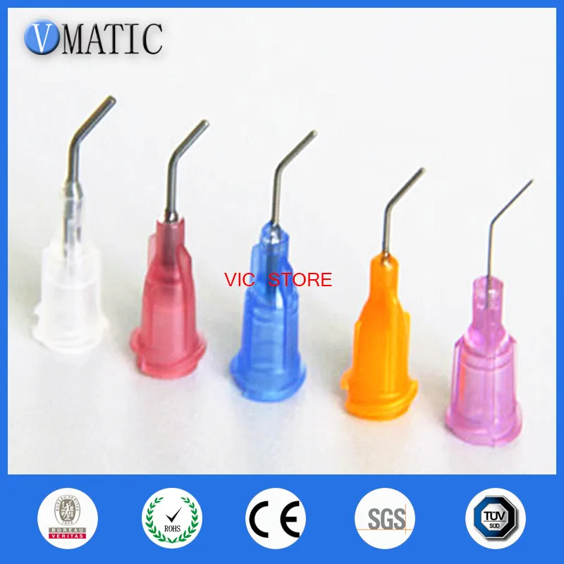 

Free Shipping 0.5'' 500Pcs Bent Dispenser Tips / Flow Needle Tips / 45 Degree Bent Liquid Dispensing Needles 1/2 Inch