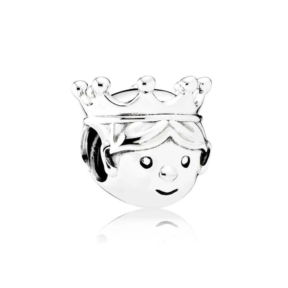 

NEW 100% 925 Sterling Silver Precious Prince Charm Bead Fits Original Bracelets DIY Jewelry For Mother Gift